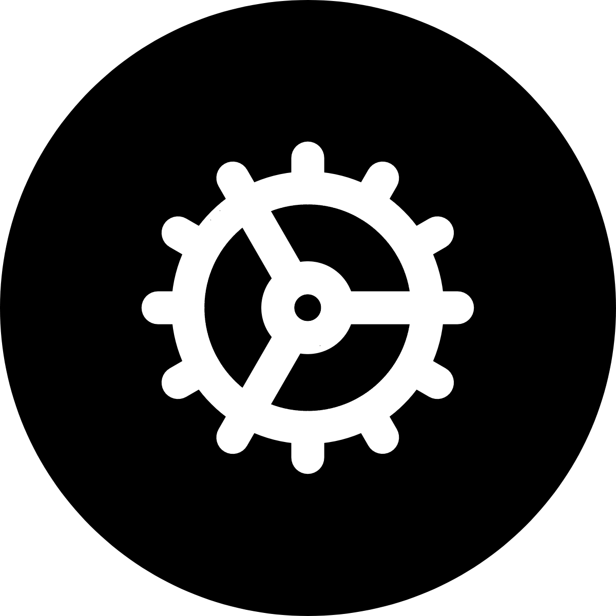 Cog icon for SaaS logo