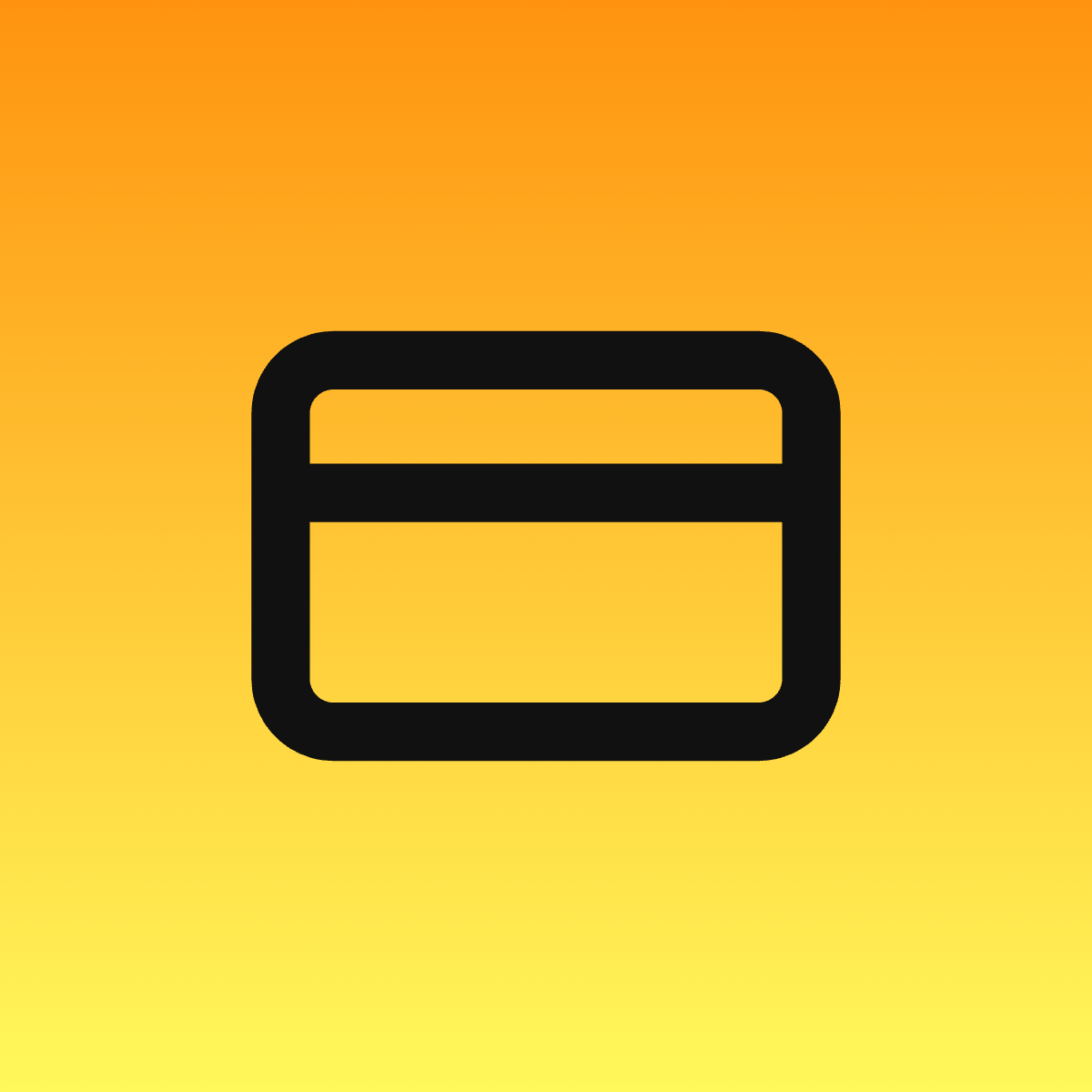 Credit Card icon for Mobile App logo