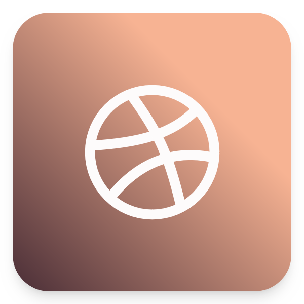 Dribbble icon for Blog logo