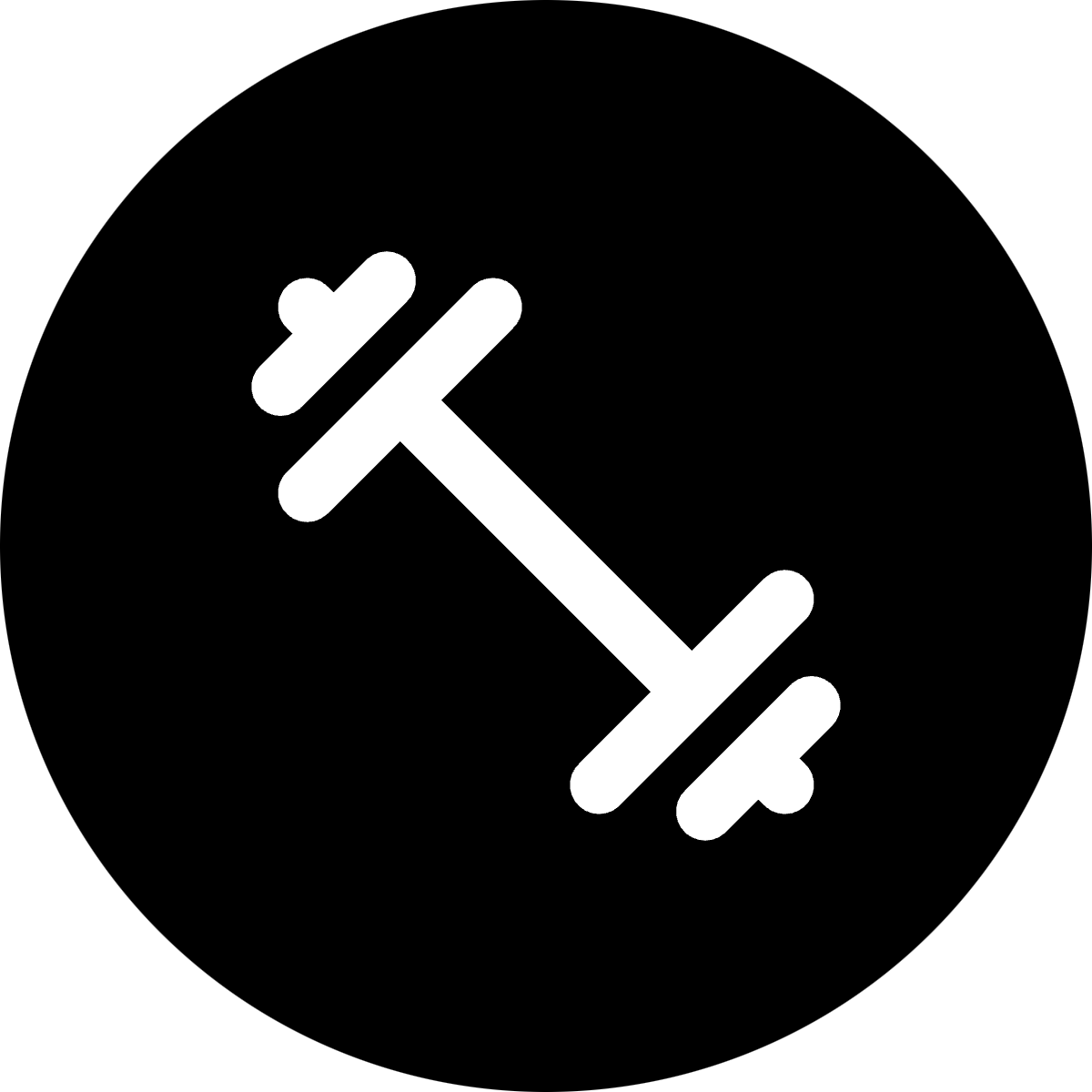 Dumbbell icon for Mobile App logo