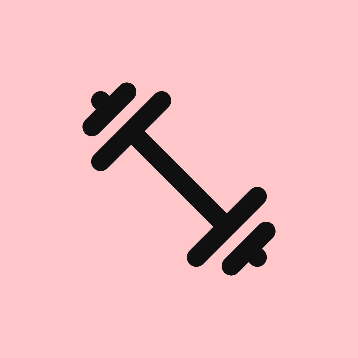 Dumbbell icon for Mobile App logo