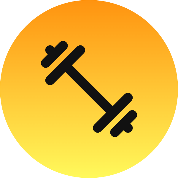 Dumbbell icon for Gym logo