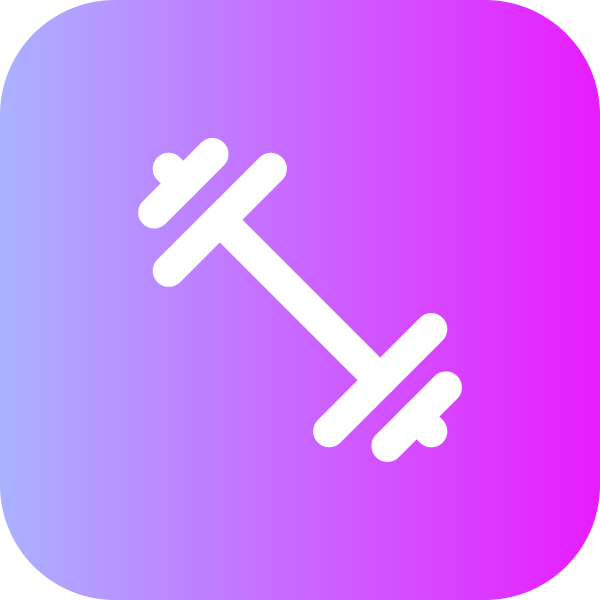 Dumbbell icon for Mobile App logo