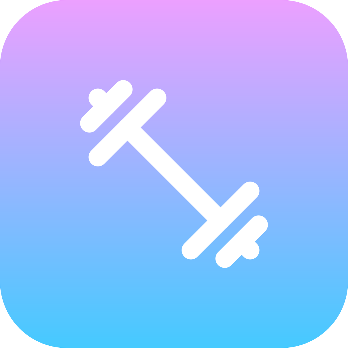 Dumbbell icon for Gym logo