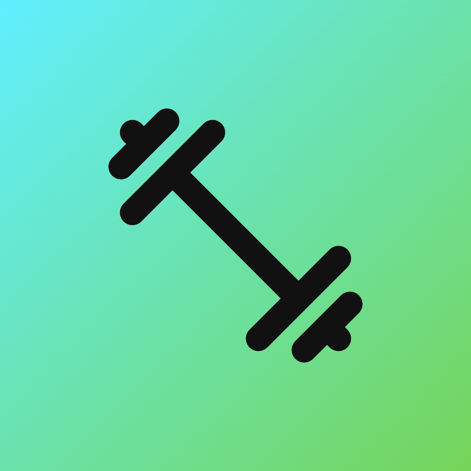 Dumbbell icon for Gym logo