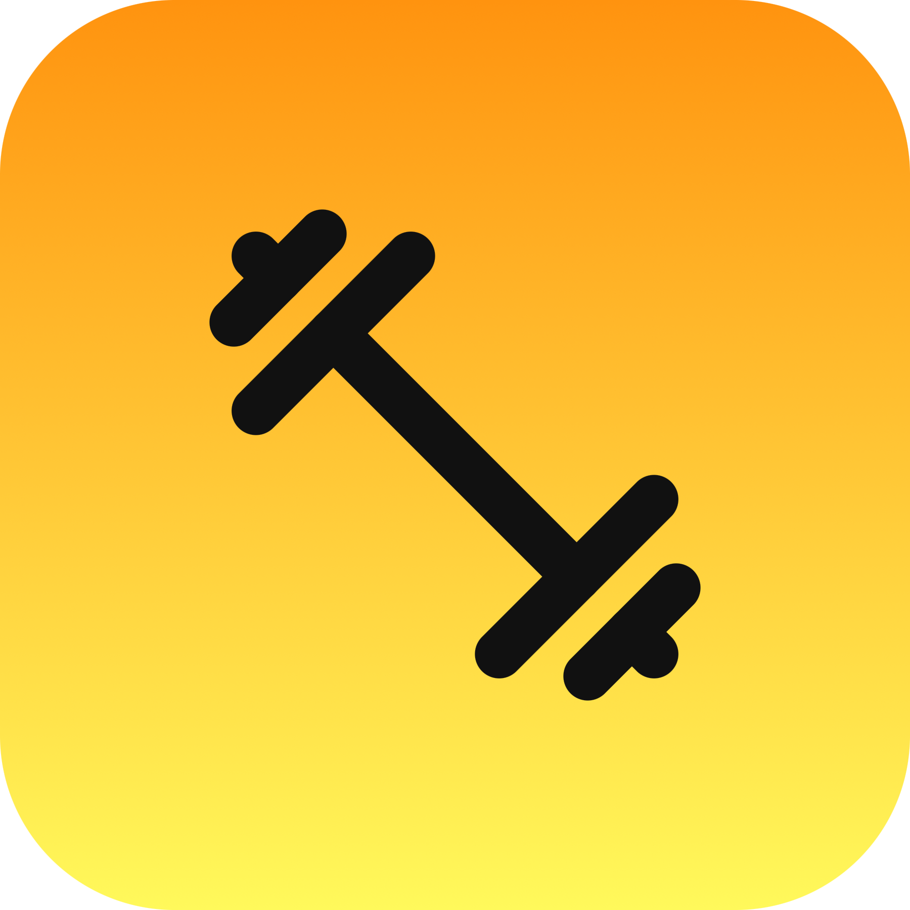 Dumbbell icon for Gym logo