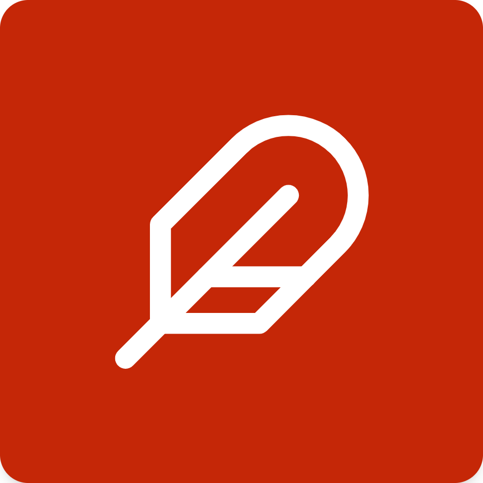 Feather icon for SaaS logo