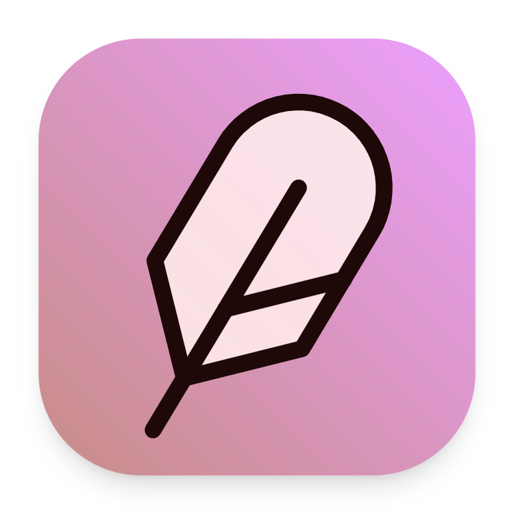 Feather icon for Mobile App logo