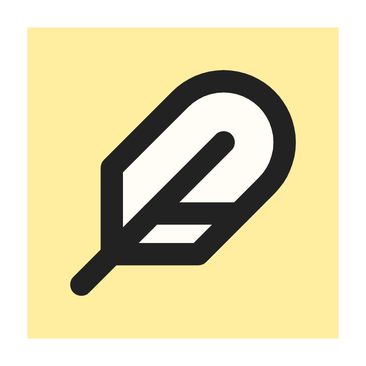 Feather icon for Mobile App logo