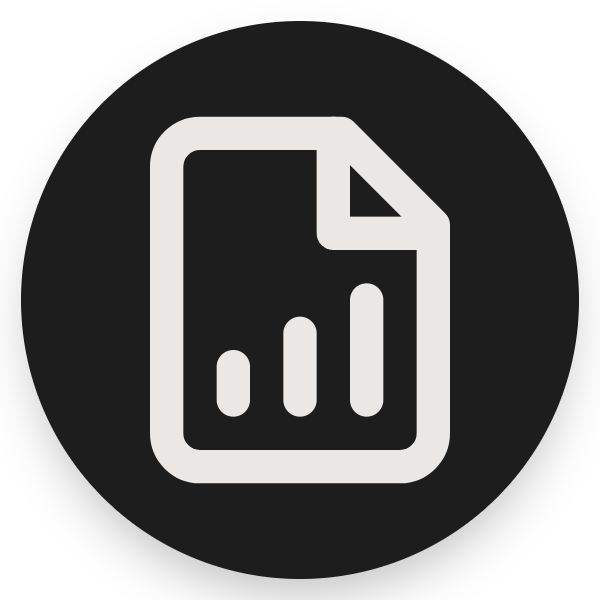 File Bar Chart icon for Mobile App logo