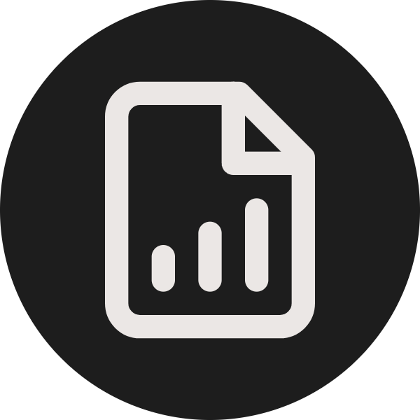 File Bar Chart icon for Mobile App logo
