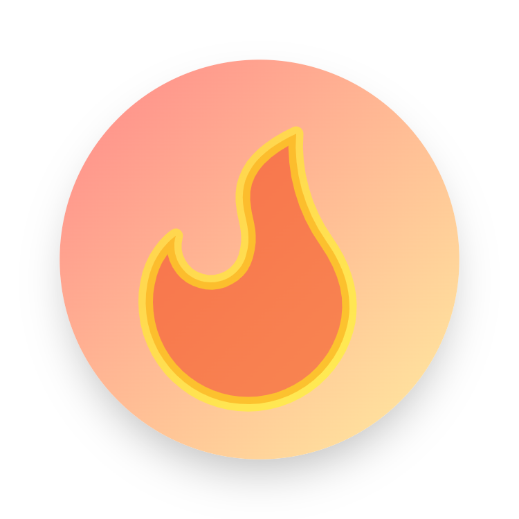 Flame icon for Crowdfunding logo