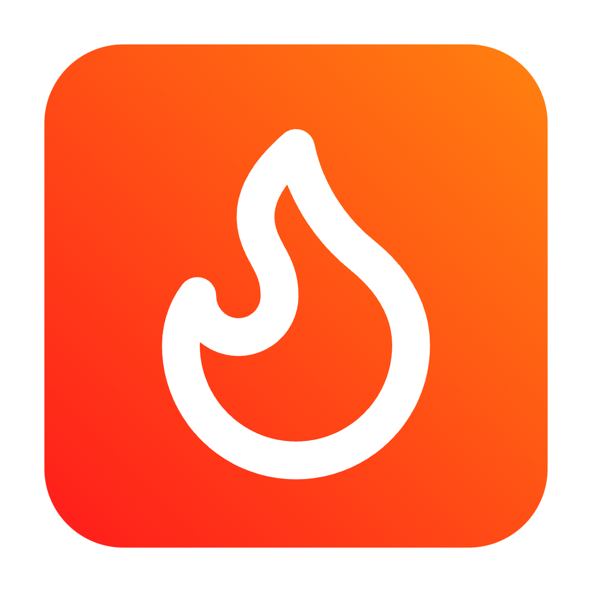 Flame icon for SaaS logo