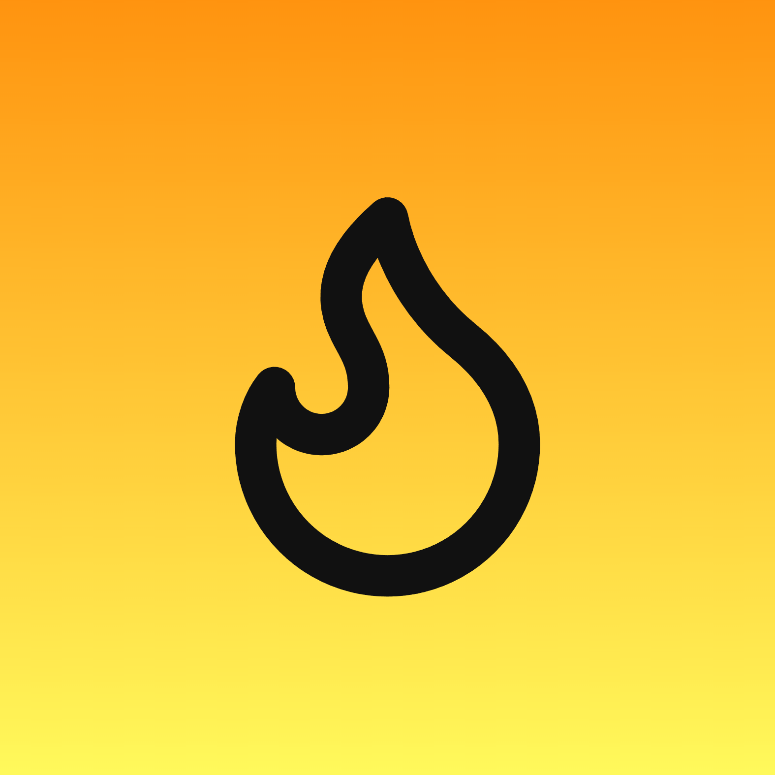 Flame icon for Restaurant logo