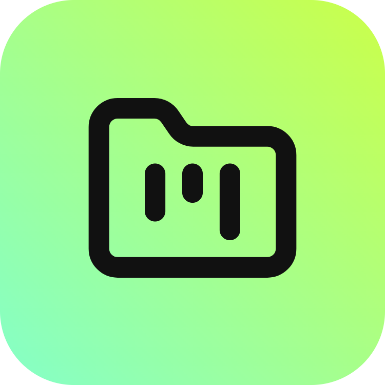 Folder Kanban icon for Website logo