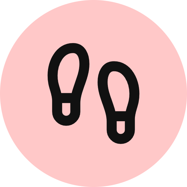 Footprints icon for Clothing logo