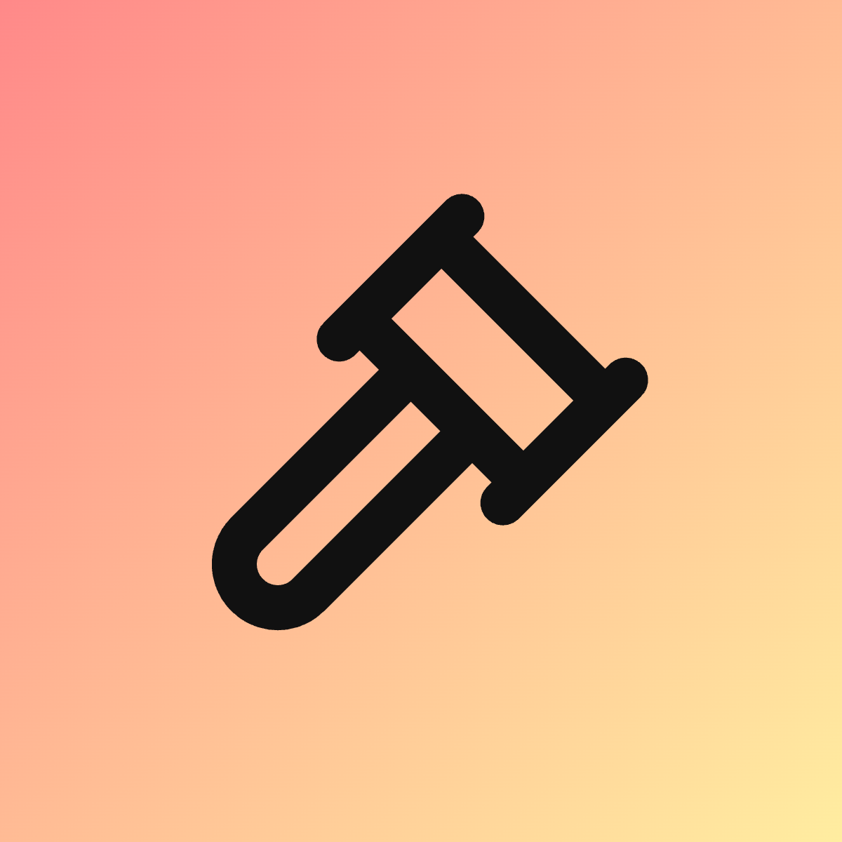 Gavel icon for SaaS logo