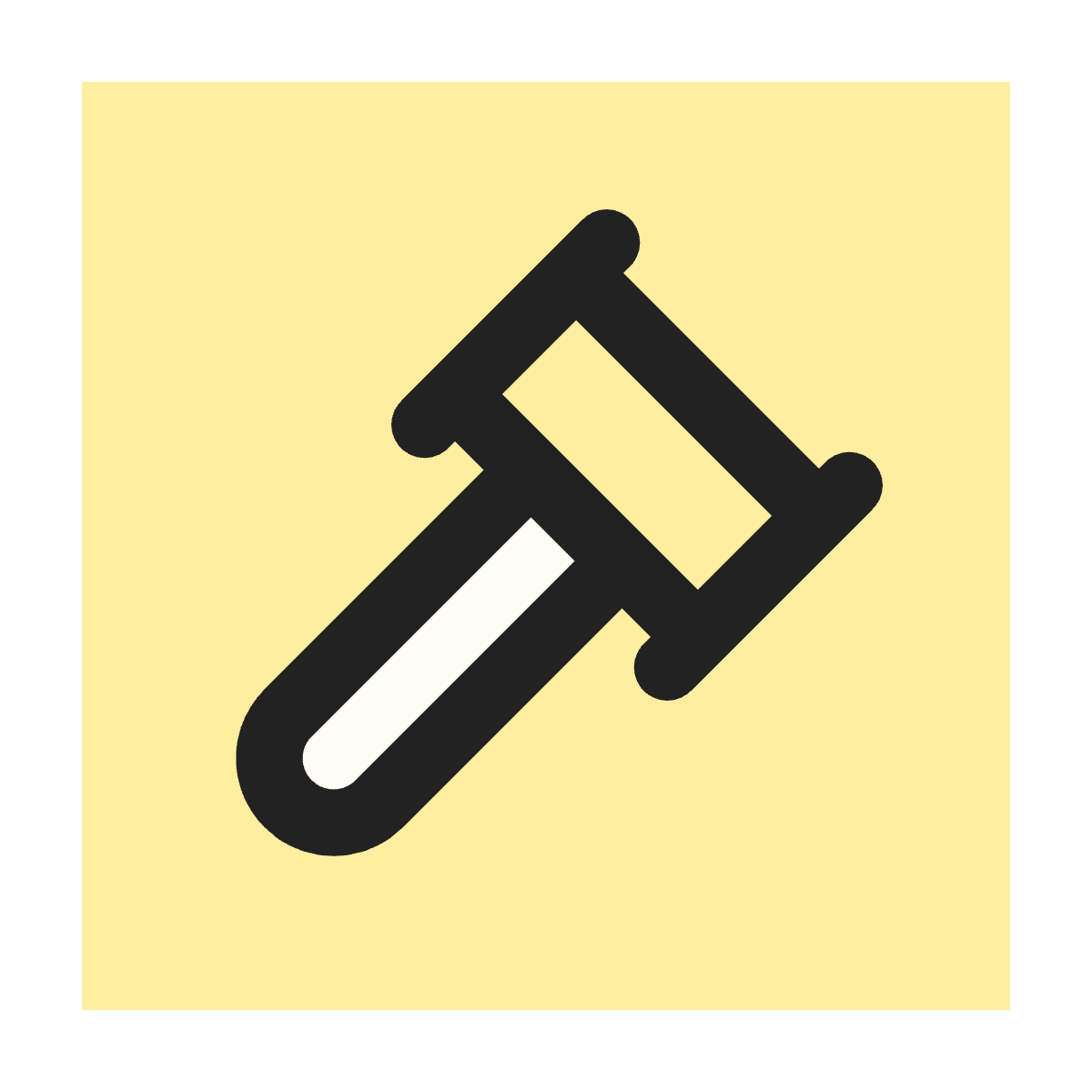 Gavel icon for SaaS logo