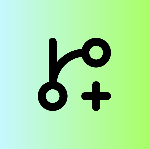 Git Branch Plus icon for SaaS logo