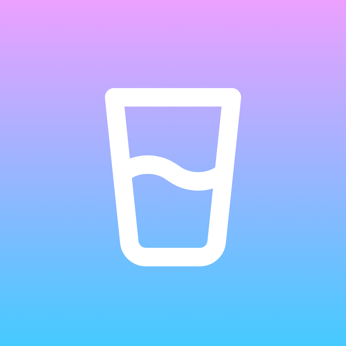 Glass Water icon for Mobile App logo