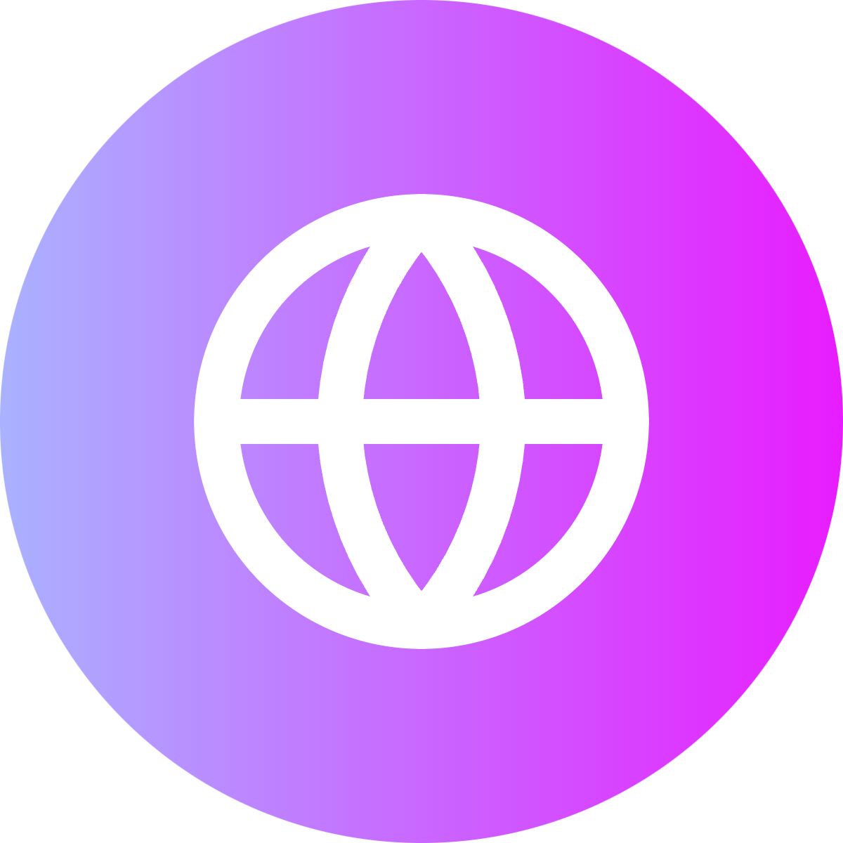 Globe icon for SaaS logo