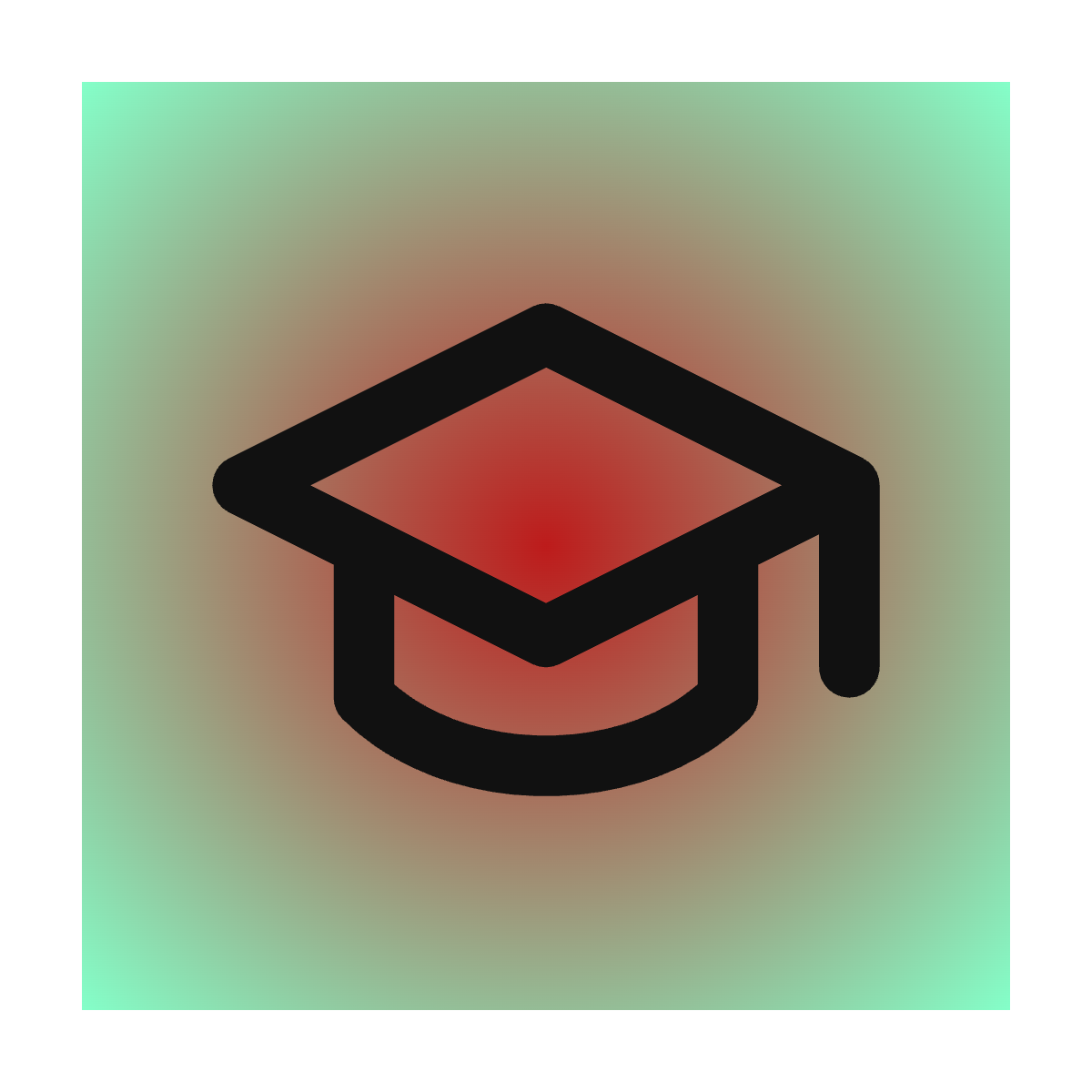 Graduation Cap icon for Mobile App logo