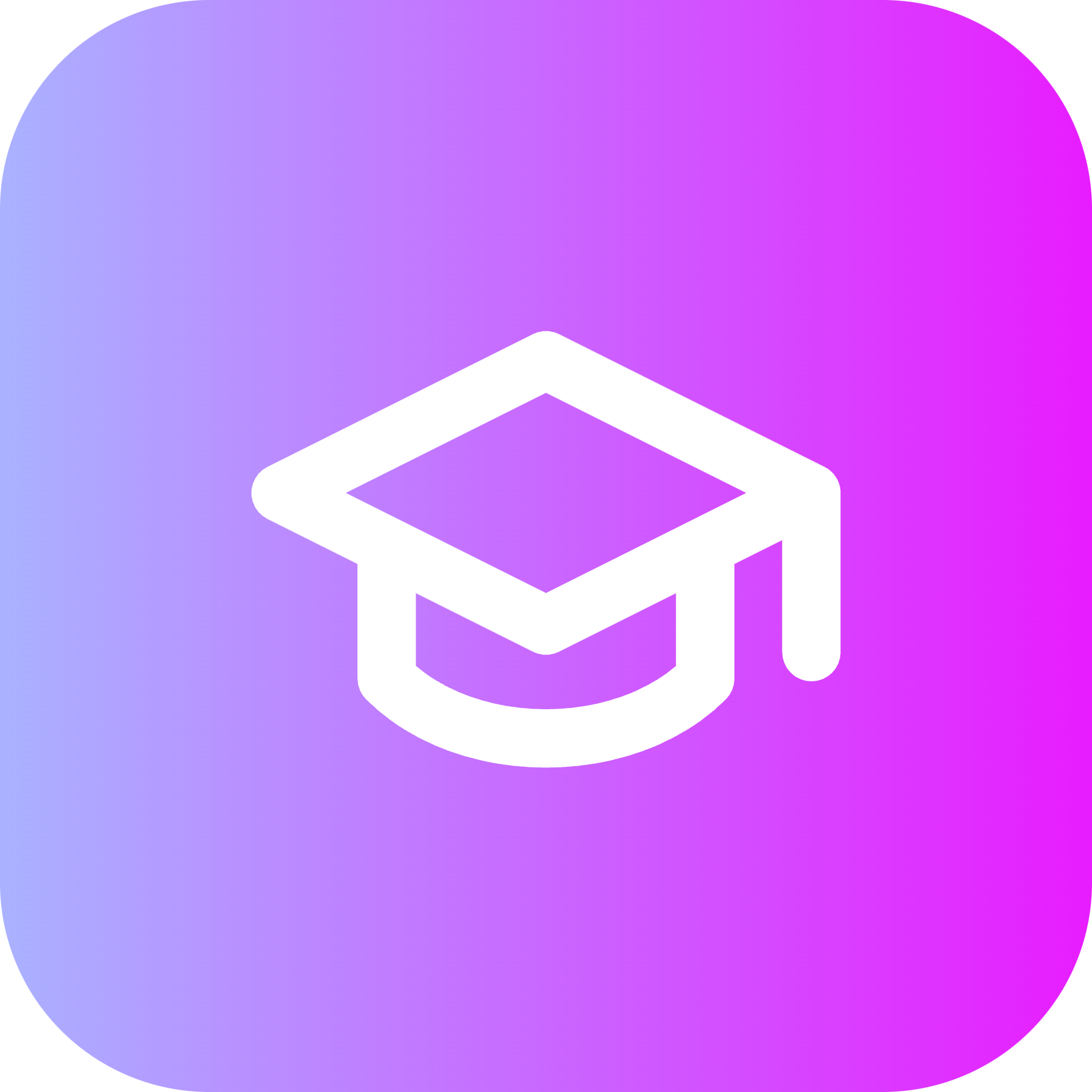 Graduation Cap icon for Mobile App logo