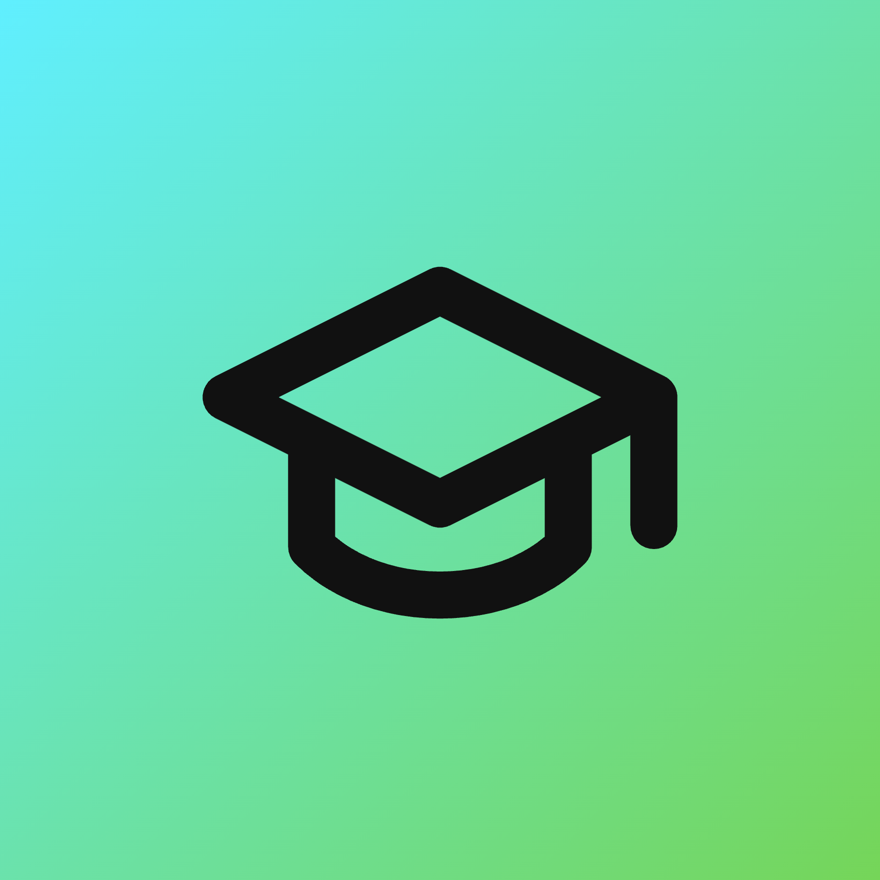 Graduation Cap icon for Mobile App logo