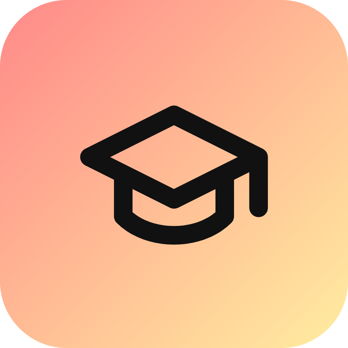 Graduation Cap icon for Online Course logo