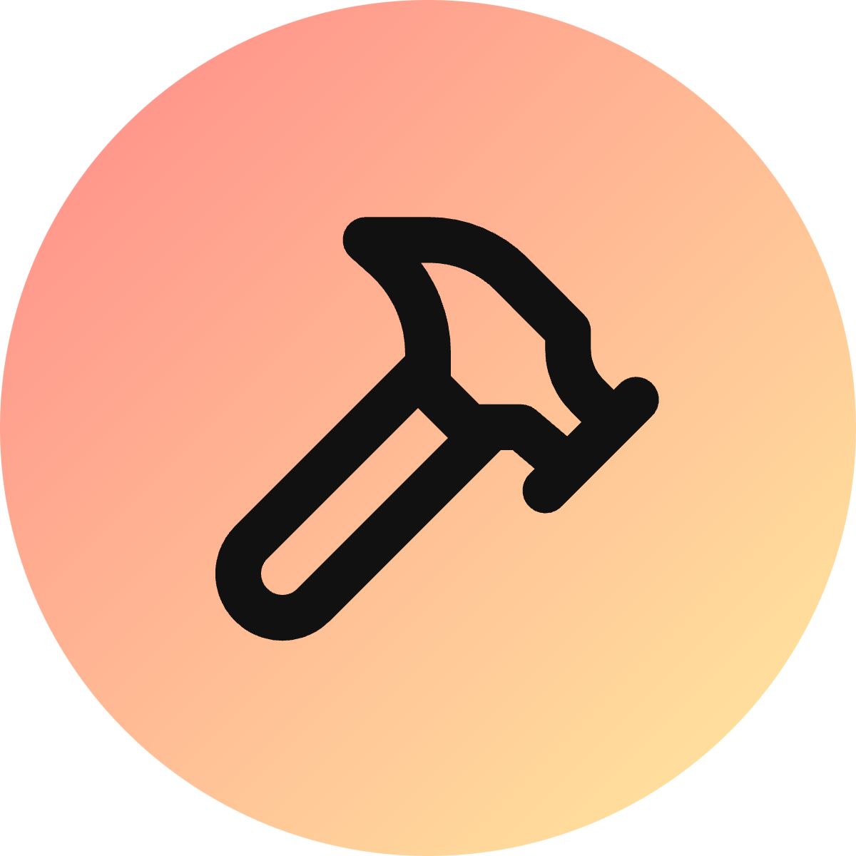 Hammer icon for SaaS logo