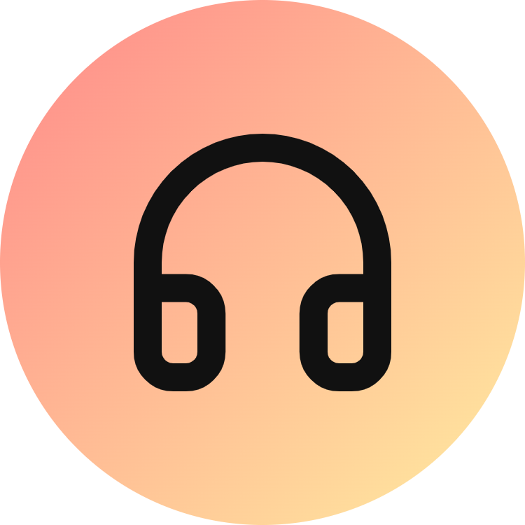 Headphones icon for SaaS logo