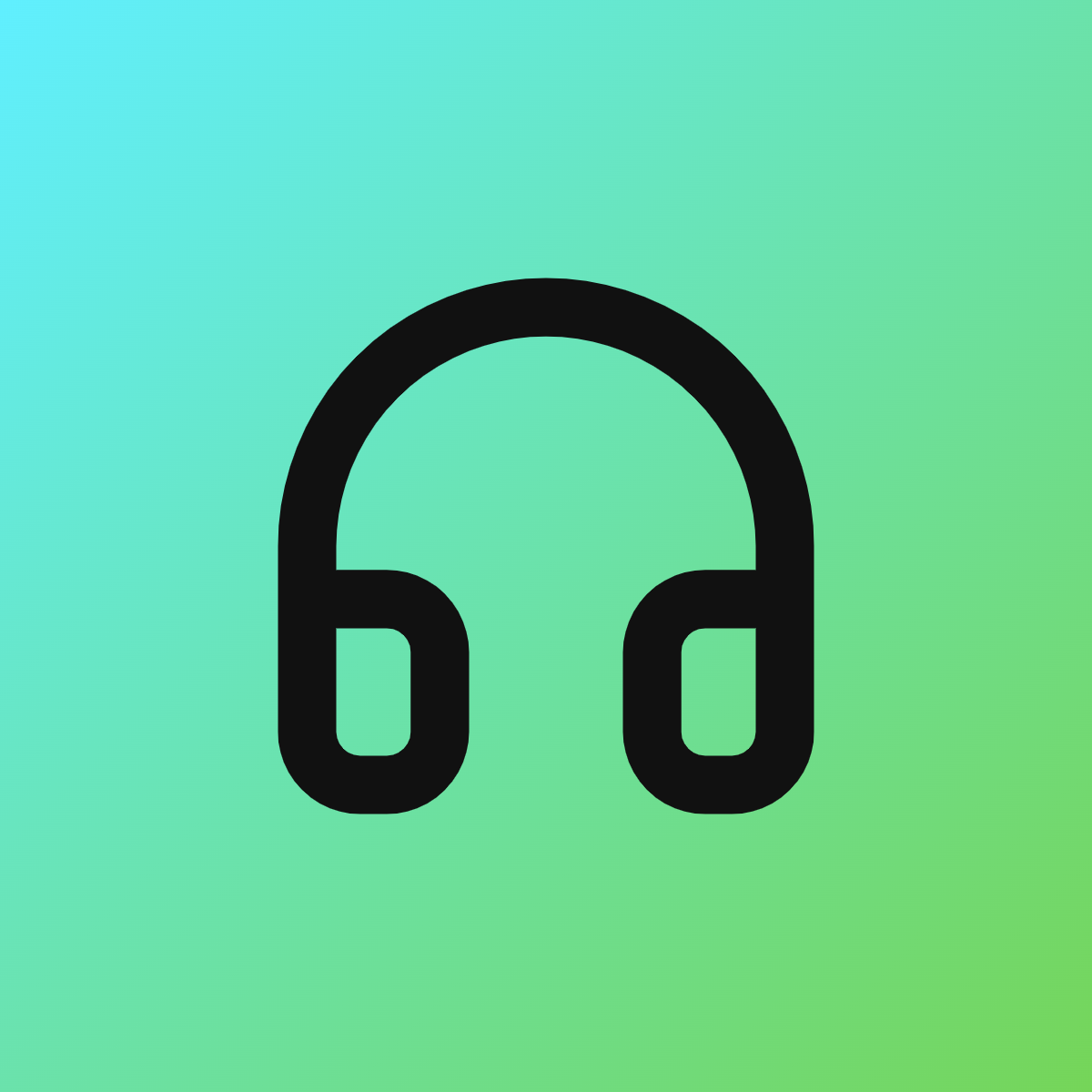 Headphones icon for SaaS logo