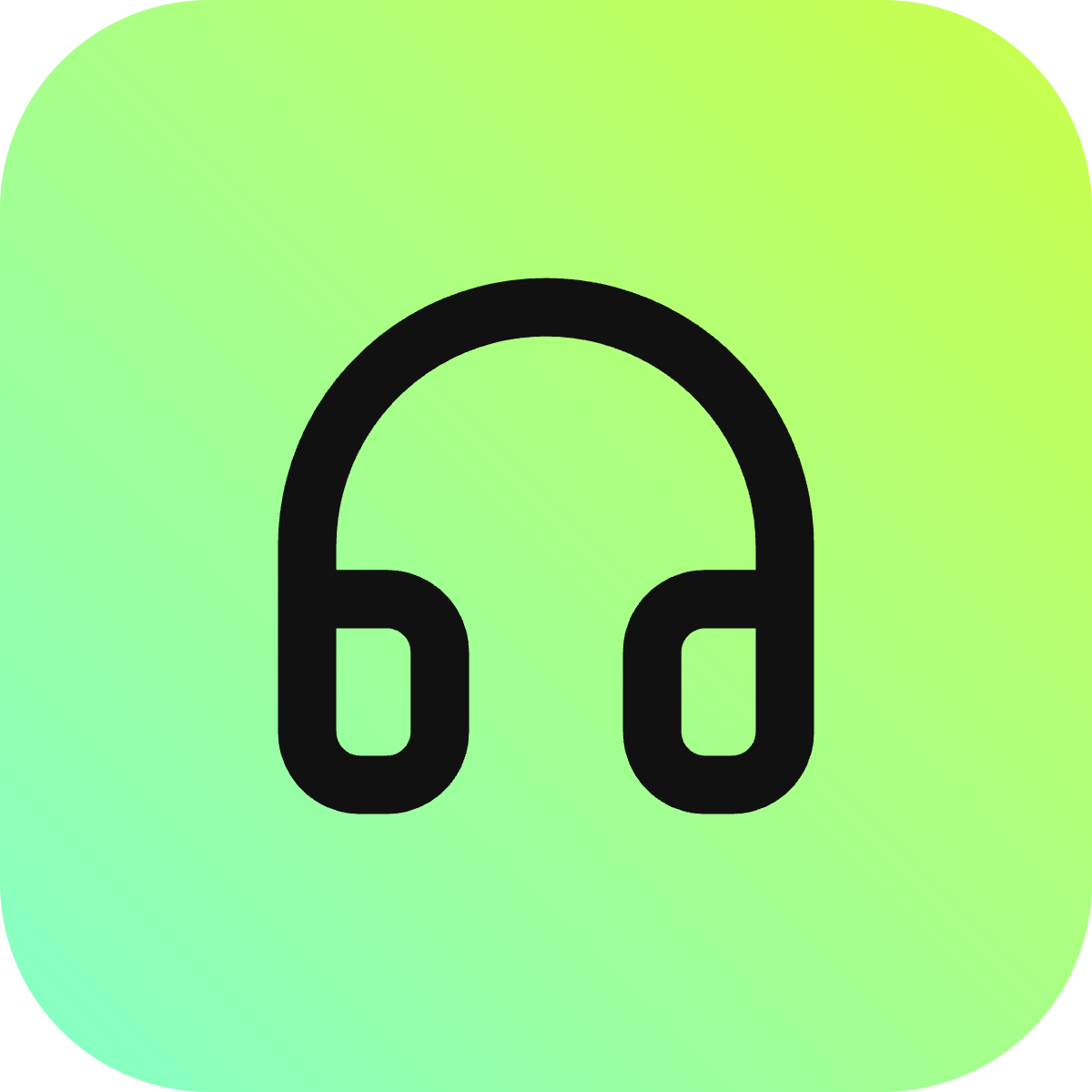 Headphones icon for SaaS logo