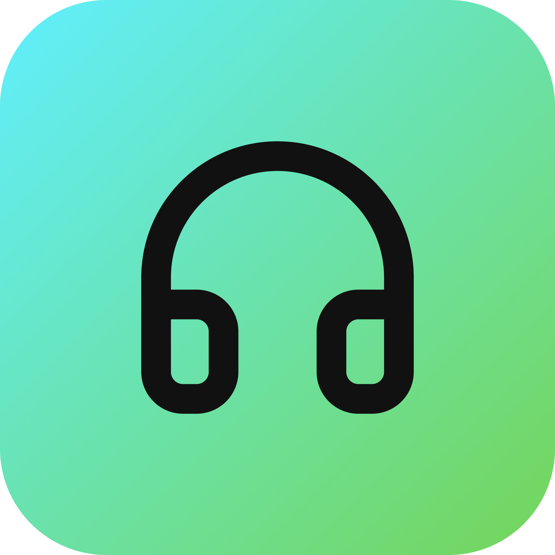 Headphones icon for SaaS logo