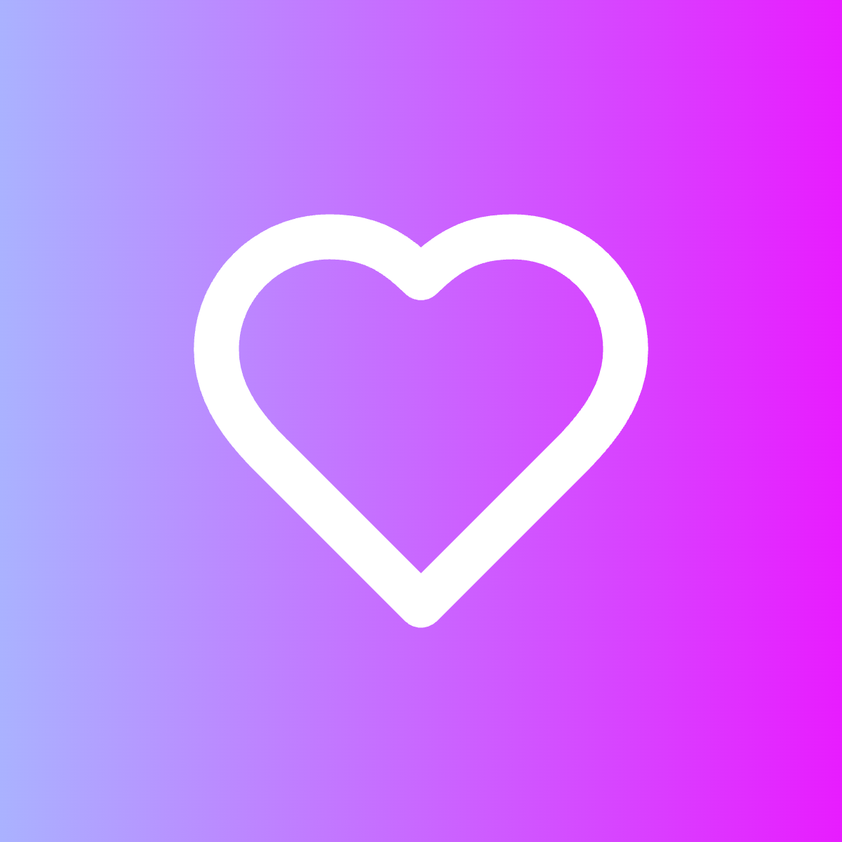 Heart icon for Mobile App logo