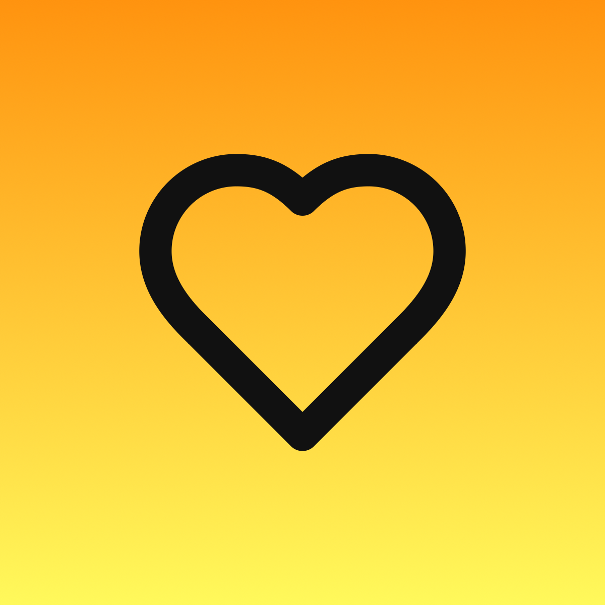 Heart icon for Mobile App logo