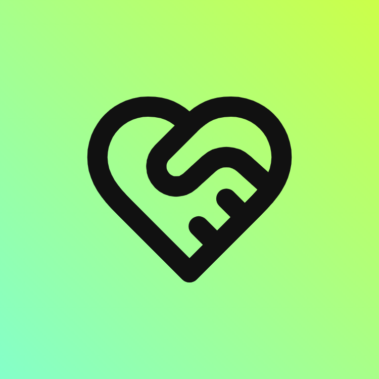 Heart Handshake icon for Ecommerce logo