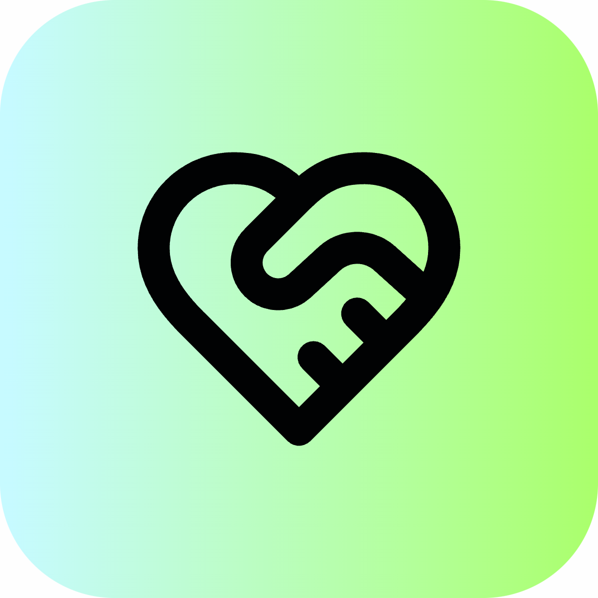 Heart Handshake icon for Bank logo