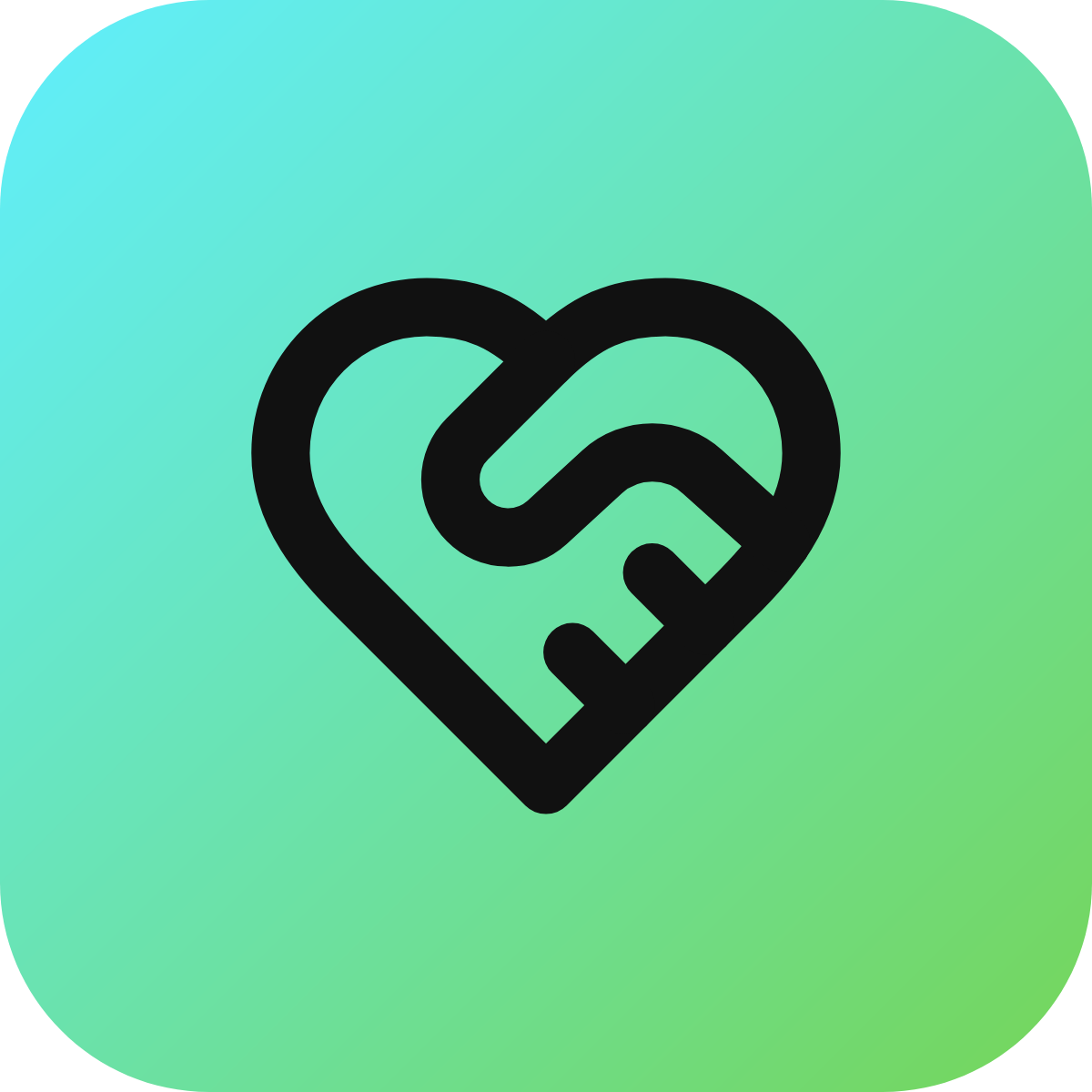 Heart Handshake icon for Job Board logo