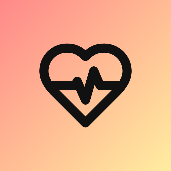 Heart Pulse icon for Mobile App logo