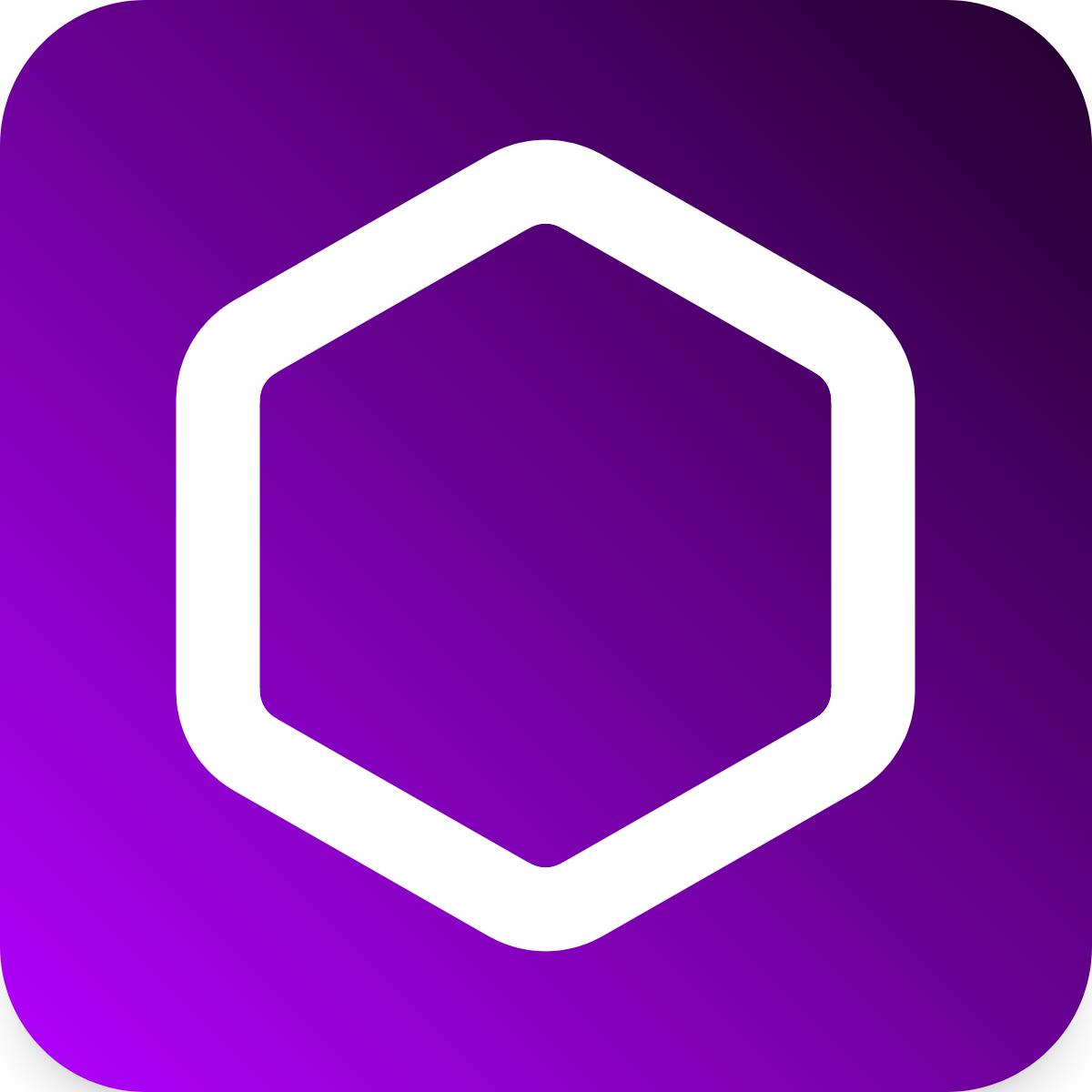 Hexagon icon for SaaS logo