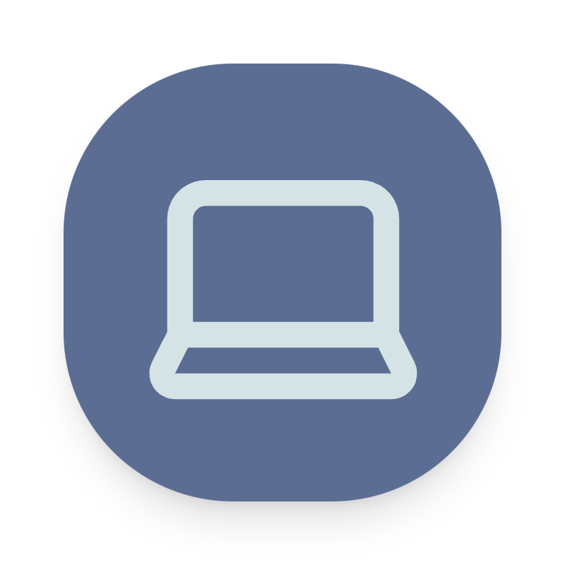 Laptop icon for SaaS logo