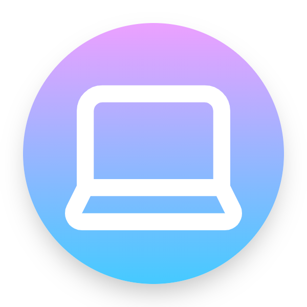 Laptop icon for SaaS logo