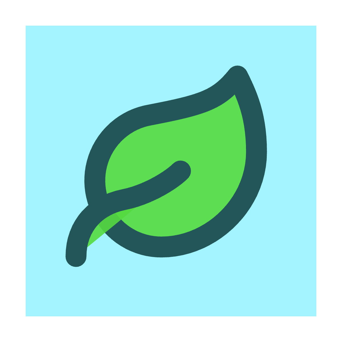 Leaf icon for Mobile App logo