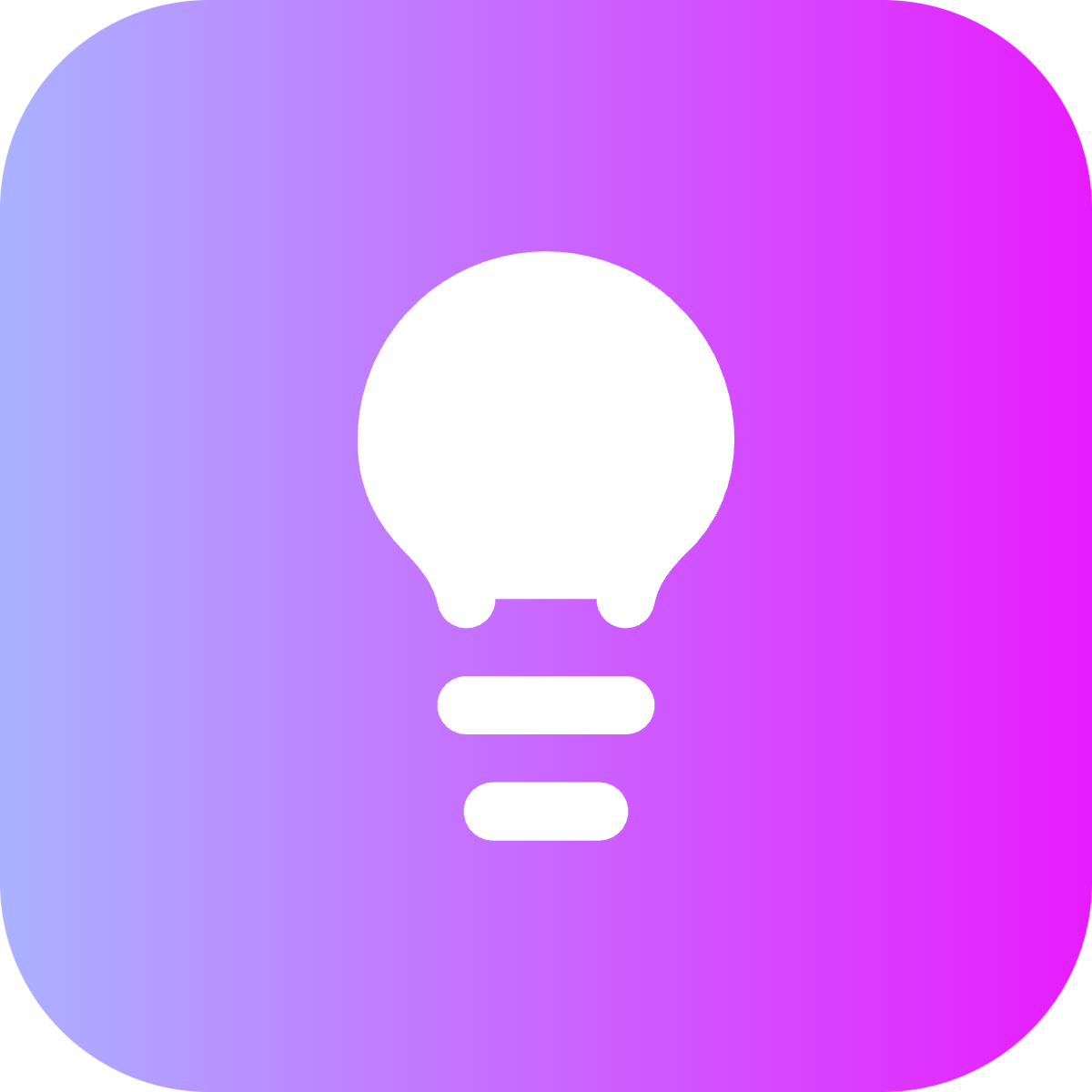 Lightbulb icon for SaaS logo