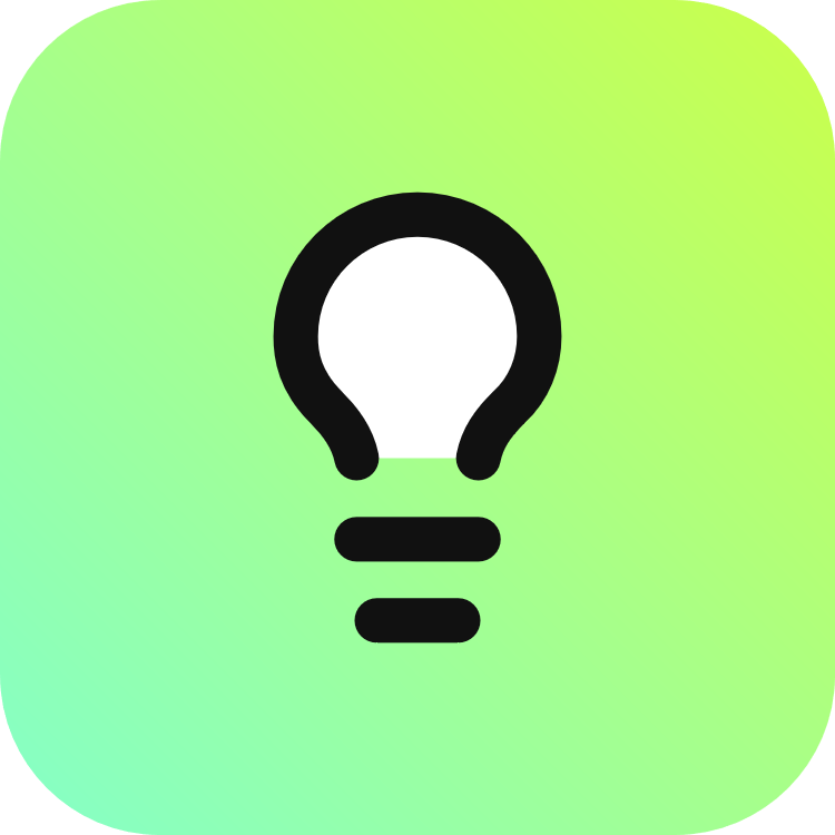 Lightbulb icon for SaaS logo