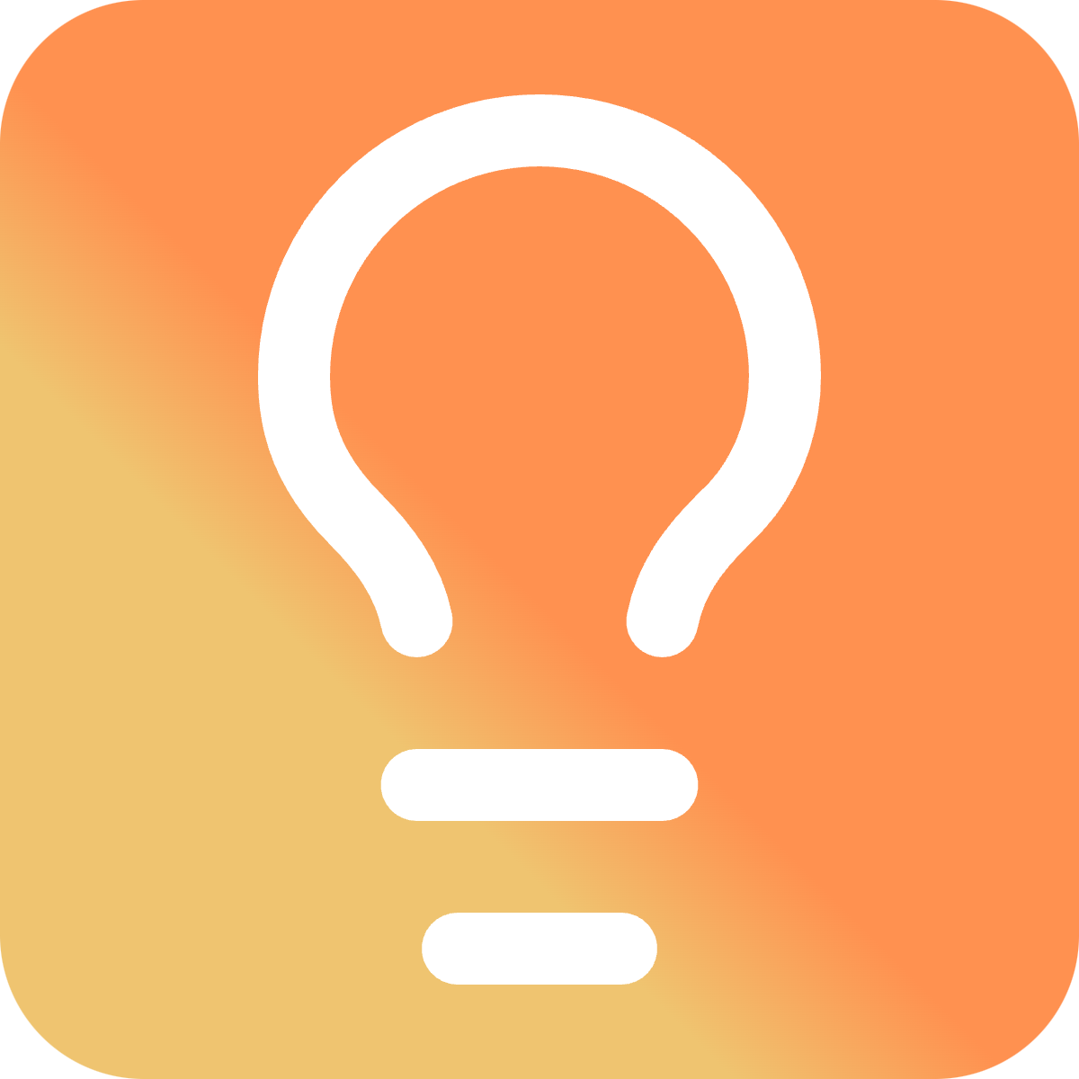 Lightbulb icon for SaaS logo