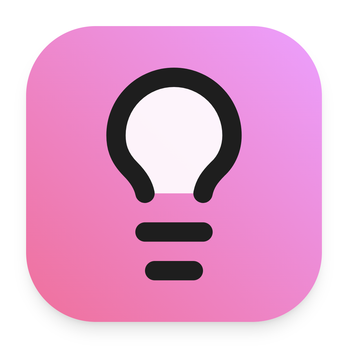 Lightbulb icon for Mobile App logo