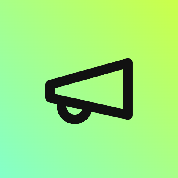 Megaphone icon for Social Media logo