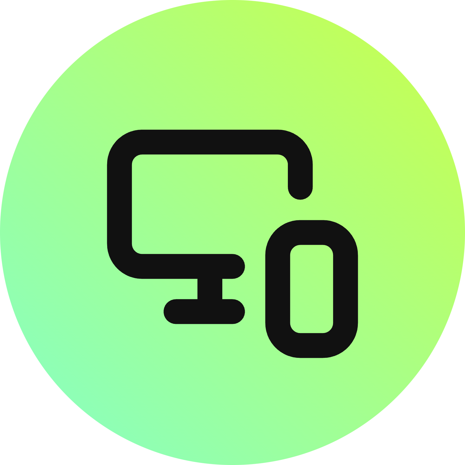 Monitor Smartphone icon for SaaS logo